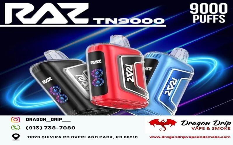 Raz 9000 disposable vapes available in Overland Park 