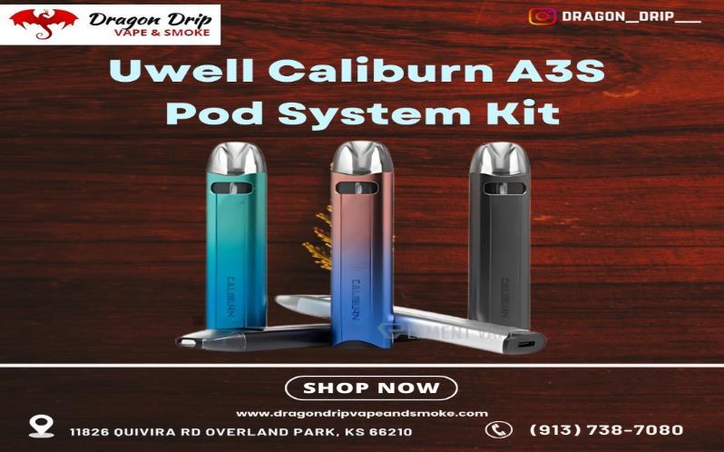 Uwell Caliburn A3S Pod System Kit available in Overland Park 