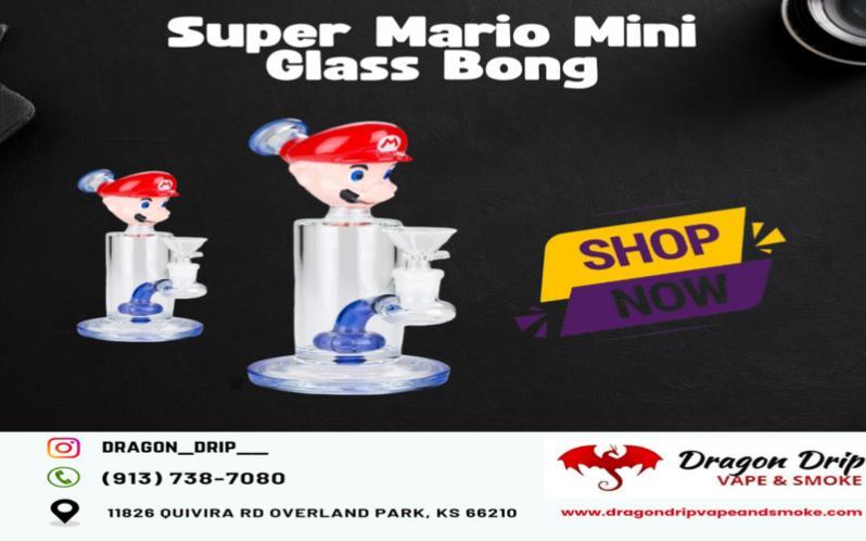 Super Mario Mini Glass Bong available in Overland Park 
