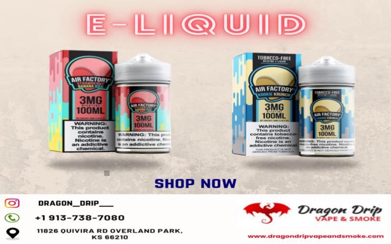 E-liquids available in Dragon Drip Vape and Smoke