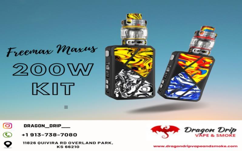 Freemax Maxus 200W Kit available in Dragon Drip Vape and Smoke