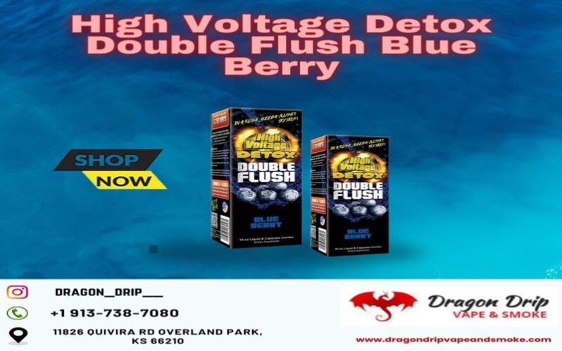 High Voltage Detox Double Flush Blue Berry available in  Overland Park, KS.