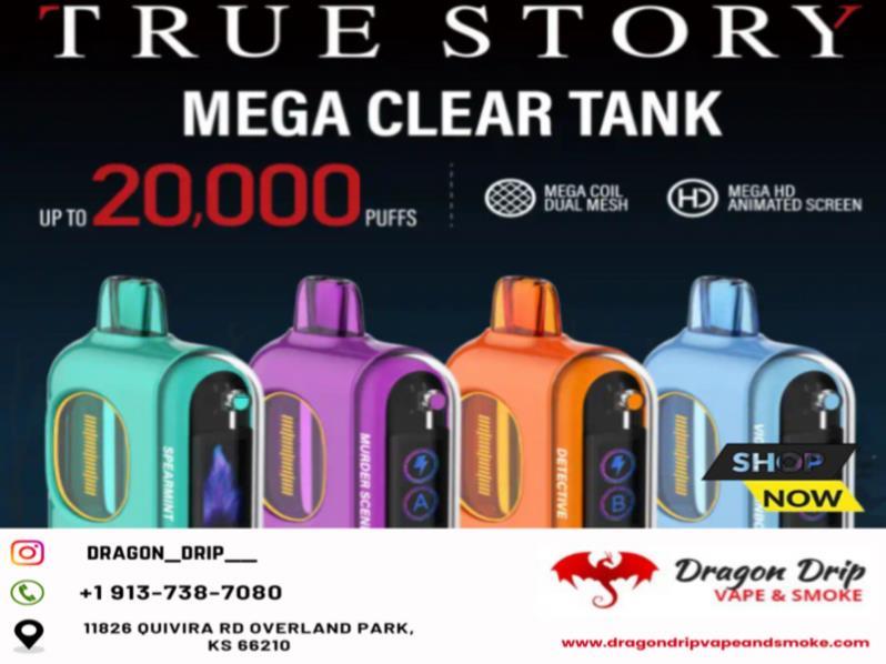 True Story 20000 Disposable Vapes available in Overland Park 
