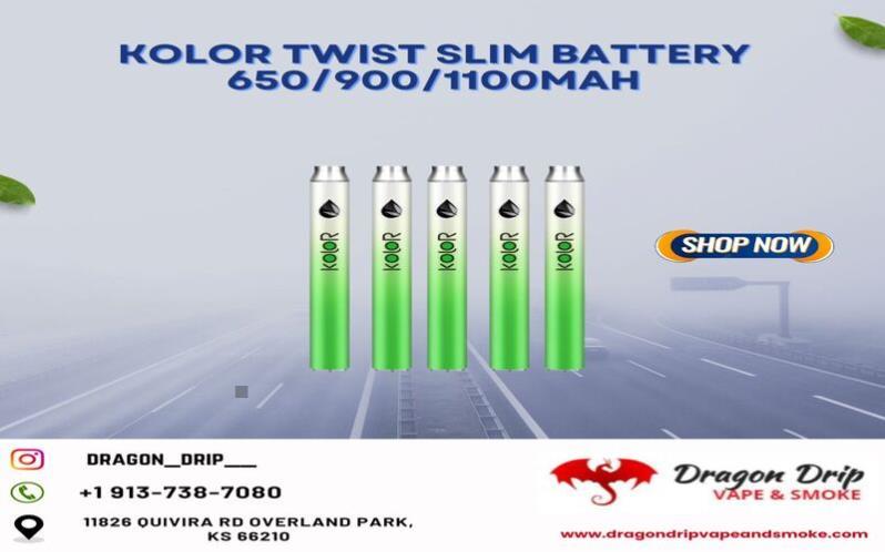 Kolor Twist Slim Battery 650/900/1100mAh available in Overland Park, KS