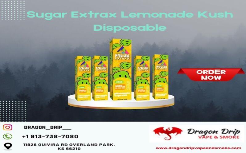 Sugar Extrax Lemonade Kush Disposable is available in Overland Park, KS