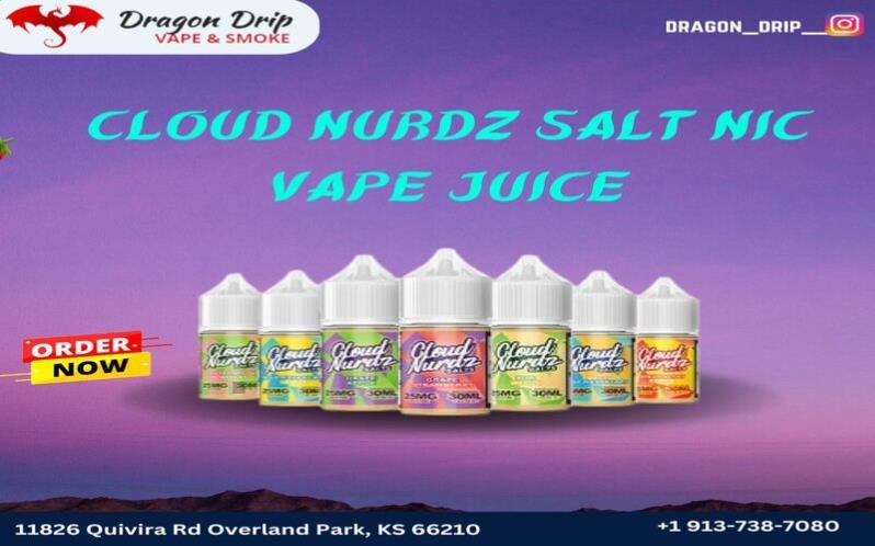 Cloud Nurdz Salt Nic Vape Juice is available in Overland Park, KS