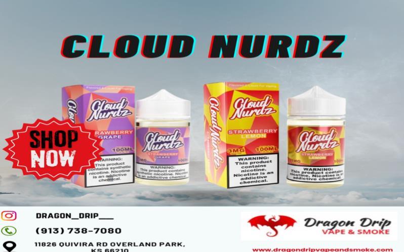 Cloud Nurdz e-juice. available in Overland Park 