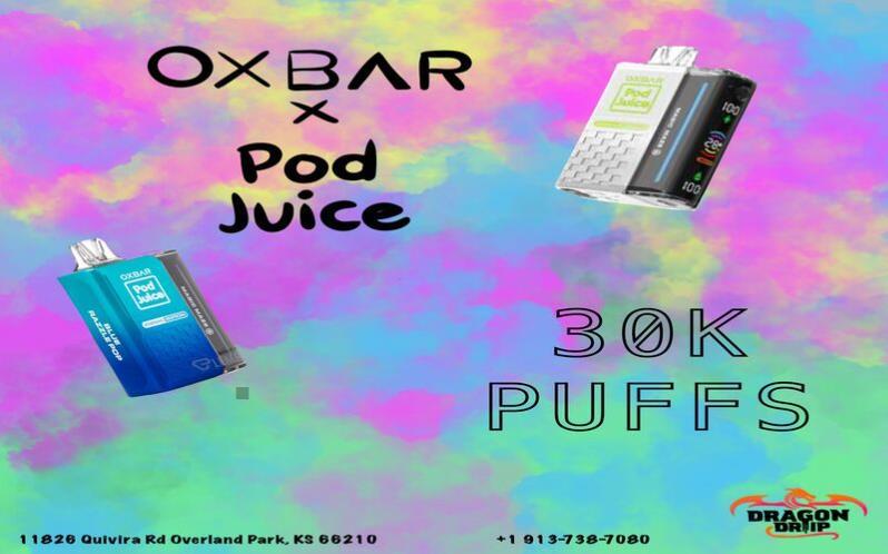 OXBAR x Pod Juice 30k Puffs is available in Overland Park, KS