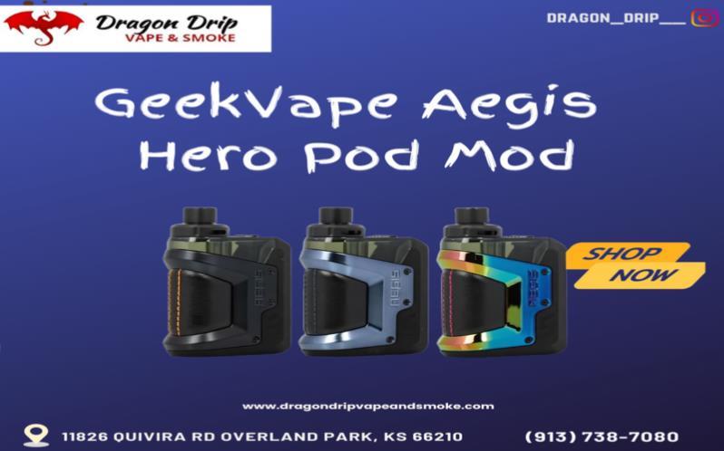 GeekVape Aegis Hero Pod Mod available in Overland Park, KS