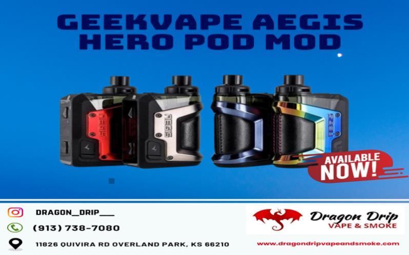 GeekVape Aegis Hero Pod Mod available in Overland Park, KS