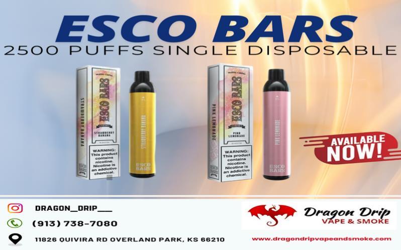 The Esco Bars 2500 Puffs Single Disposable available in Overland Park 