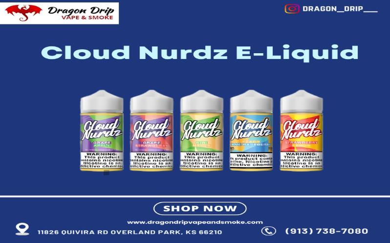 Cloud Nurdz E-Liquid available in Overland Park, KS.