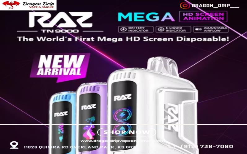 Raz 9000 disposable vapes available in Overland Park, KS